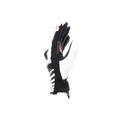 Reacto Carbon Short - Women's Short Leather Motorcycle Gloves - Black/White/Red-Fluo