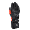 Carbon 4 - Men's Motorcycle Long Leather Gloves - Black/Fluo-Red/White