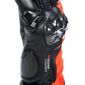 Carbon 4 - Men's Motorcycle Long Leather Gloves - Black/Fluo-Red/White