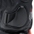 Carbon 4 - Men's Motorcycle Long Leather Gloves - Black/Fluo-Red/White
