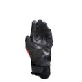 Carbon 4 - Men's Motorcycle Short Leather Gloves - Black/Fluo-Red