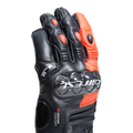 Carbon 4 - Men's Motorcycle Short Leather Gloves - Black/Fluo-Red