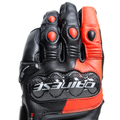 Carbon 4 - Men's Motorcycle Short Leather Gloves - Black/Fluo-Red
