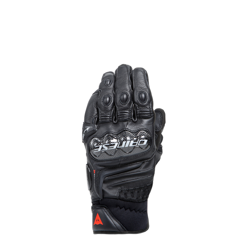 Carbon 4 - Men's Motorcycle Short Leather Gloves - Black/Black