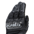 Carbon 4 - Men's Motorcycle Short Leather Gloves - Black/Black