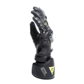 Druid 4 - Men's Motorcycle Leather Gloves - Black/Charcoal-Gray/Fluo-Yellow