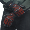 Unruly Ergo-Tek - Men's Motorcycle Textile Gloves - Black/Fluo-Red