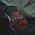 Unruly Ergo-Tek - Men's Motorcycle Textile Gloves - Black/Fluo-Red
