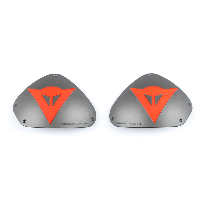 Dets Aluminum Shoulders - Replacement Shoulder Plates - Aluminum/Red-Fluo