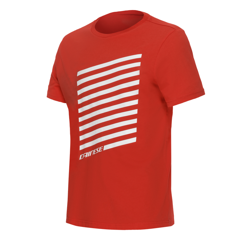 Geometrica - Men's Crewneck T-Shirt - Red/White Stripes