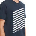Geometrica - Men's Crewneck T-Shirt - Carbon/White Stripes