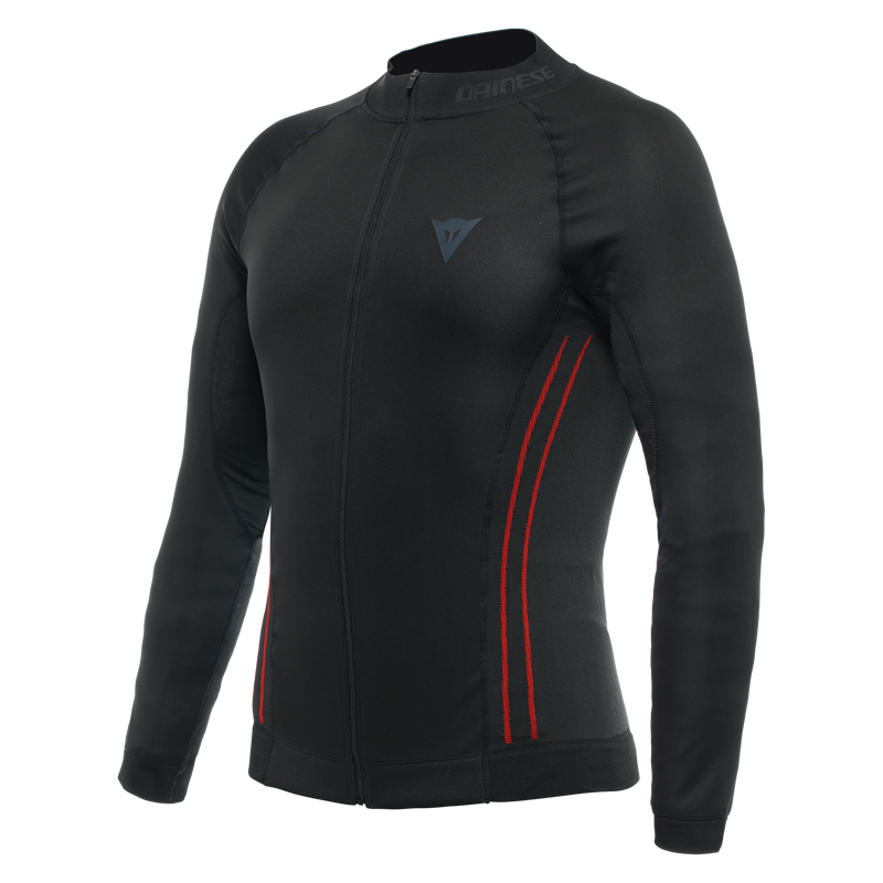 Thermal Motorcycle Windproof Long Sleeve Shirt Men - Mid Layer Winter - Black/Red