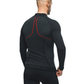 Thermal Motorcycle Long Sleeve Shirt Men - Mid Layer Winter - Black/Red