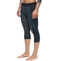 Technical 3/4 Motorcycle Undershorts Men - Base Layer Summer - Black/Blue