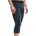Technical 3/4 Motorcycle Undershorts Men - Base Layer Summer - Black/Blue