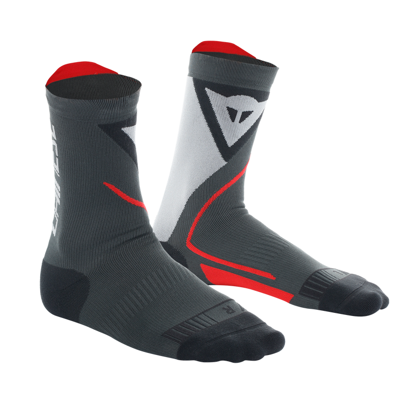 Thermal Motorcycle Medium Socks Unisex - Mid Layer Winter - Black/Red