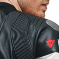 Misano 3 D-AIR® - Men's 1-Piece Motorcycle Perforated Leather Suit With Airbag - Black/Red/Red-Fluo