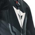 Misano 3 D-AIR® - Men's 1-Piece Motorcycle Perforated Leather Suit With Airbag - Black/Anthracite/Yellow-Fluo