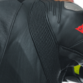Misano 3 D-AIR® - Men's 1-Piece Motorcycle Perforated Leather Suit With Airbag - Black/Anthracite/Yellow-Fluo