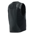 Smart Jacket Leather - Men's Motorcycle Leather Vest With Integrated Airbag - Black