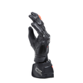 Carbon 4 - Women's Motorcycle Long Leather Gloves - Black/White/Fluo-Red