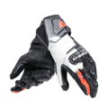 Carbon 4 - Women's Motorcycle Long Leather Gloves - Black/White/Fluo-Red
