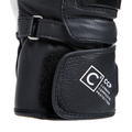 Carbon 4 - Women's Motorcycle Long Leather Gloves - Black/White/Fluo-Red