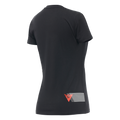 Dainese Logo - Women's T-Shirt - Black/Fluo-Red