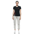 Dainese Logo - Women's T-Shirt - Black/Fluo-Red