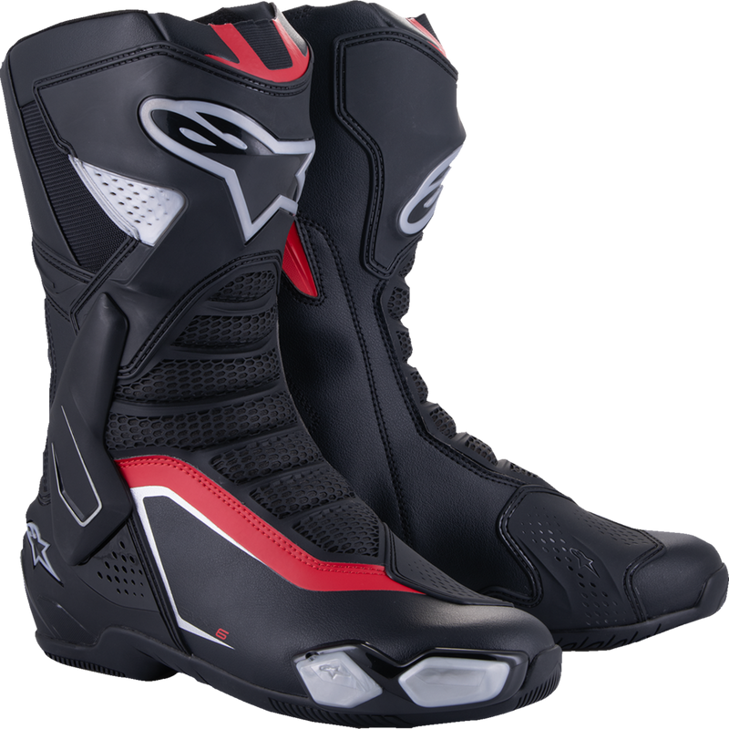 Alpinestars SMX-6 V3 Boots - Black/Silver/Red