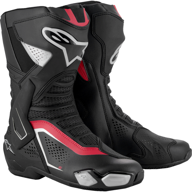 Alpinestars SMX-6 V3 Vented Boots - Black/Silver/Red