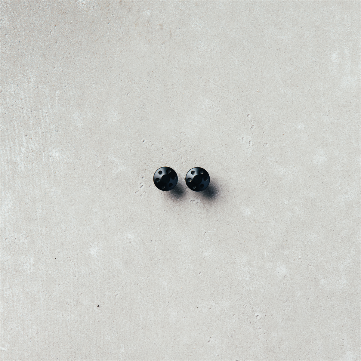 MIRROR HOLDER HOLE COVERS - BLACK ANODISING - 2S000926