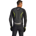 Alpinestars GP Force v2 Airflow Leather Jacket - Black/Yellow Fluo