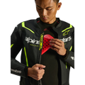 Alpinestars GP Force v2 Airflow Leather Jacket - Black/Yellow Fluo