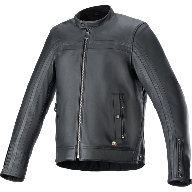 Alpinestars Dyno Leather Jacket - Black/Black