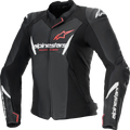 Alpinestars Stella Faster v3 Leather Jacket - Black/White Fluo/Coral