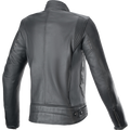 Alpinestars Stella Dyno Leather Jacket - Black Tar Gray/Dark Gray