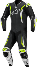 Alpinestars GP Tech v5 1-Piece Leather Suit - Black/White/Yellow Fluo