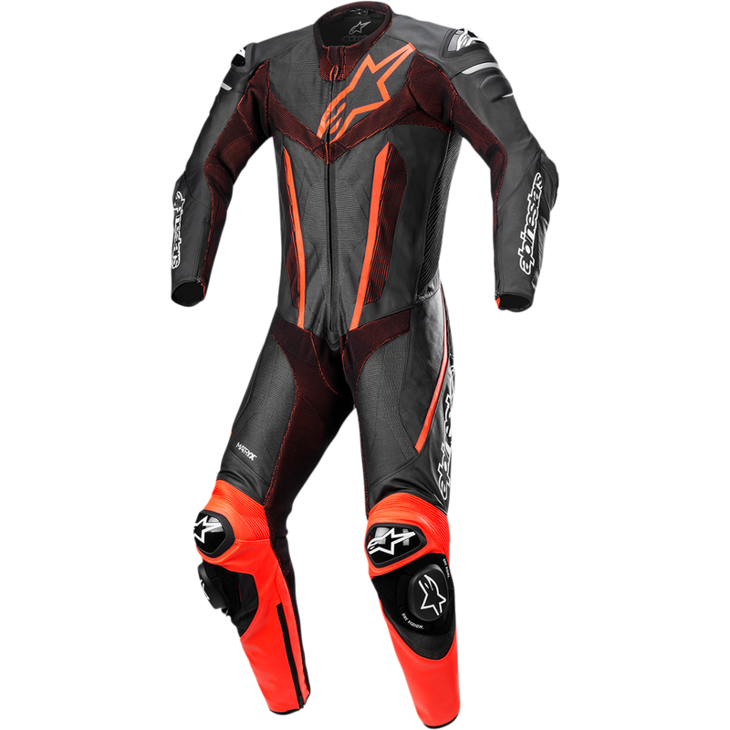 Alpinestars Fusion 1-Piece Suit - Black/Red Fluo