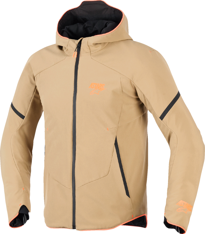 Alpinestars Aeroshell Waterproof Jacket - Dark Khaki/Black/Orange Fluo