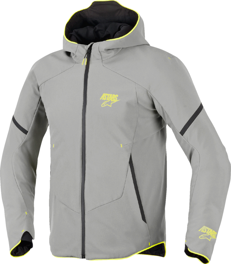 Alpinestars Aeroshell Waterproof Jacket - Mid Gray/Yellow Fluo