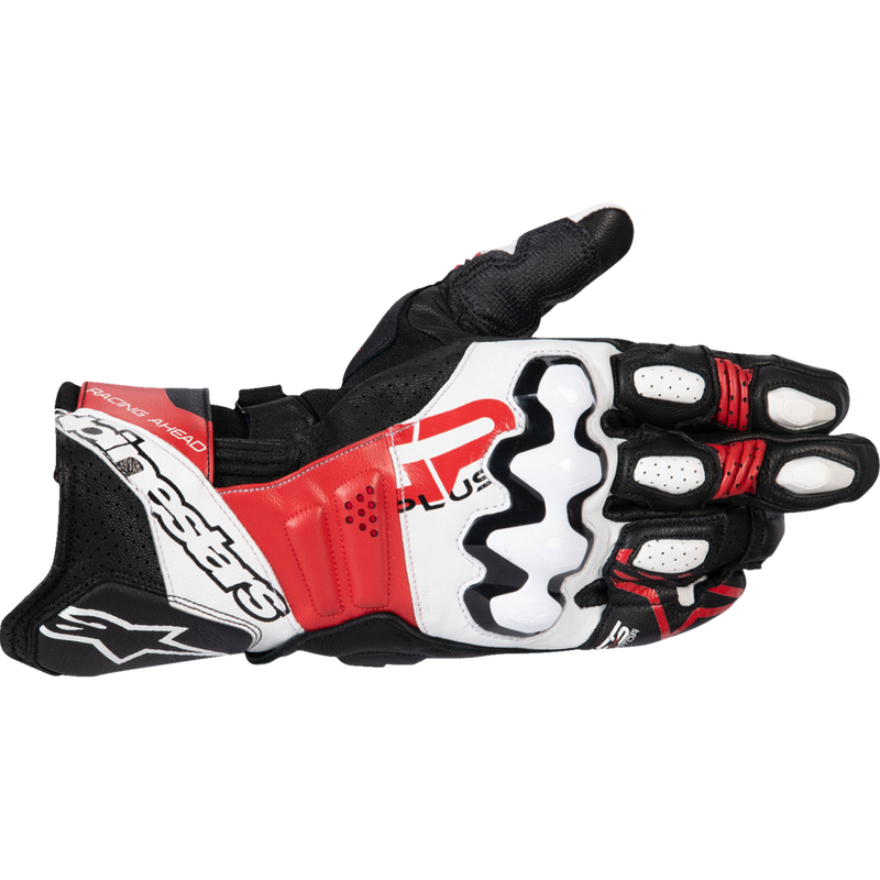 Alpinestars GP Plus R V3 Leather Gloves - Black/White/Bright Red