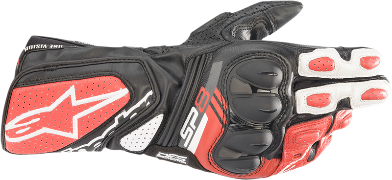 Alpinestars SP-8 V3 Gloves - Black/White/Bright Red