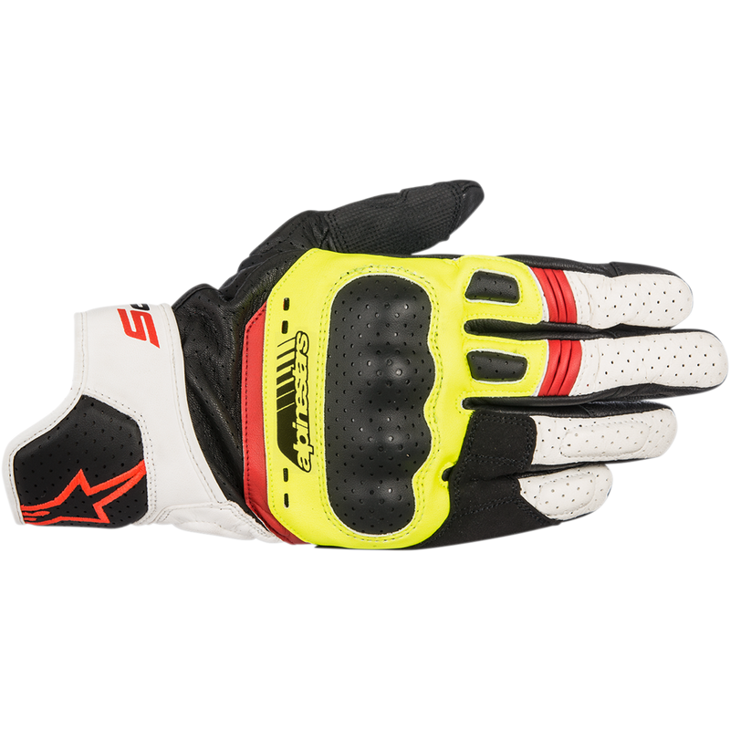 Alpinestars SP-5 Gloves - Black/Fluo Yellow/White/Fluo Red