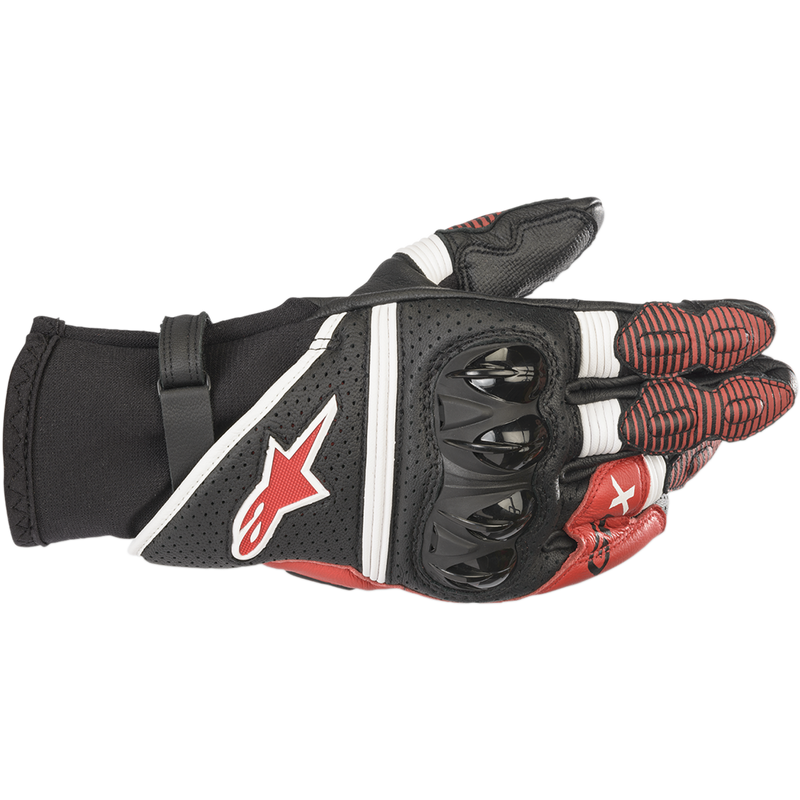 Alpinestars GPX V2 Gloves - Black/White/Bright Red