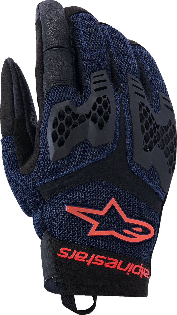 Alpinestars Manti Air Gloves - Deep Blue/Fluo Red/Asphalt