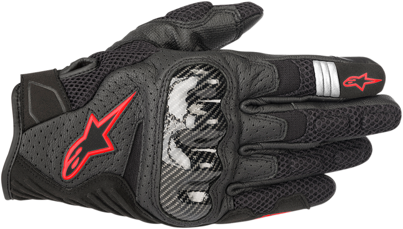 Alpinestars SMX-1 Air V2 Gloves - Black/Fluo Red