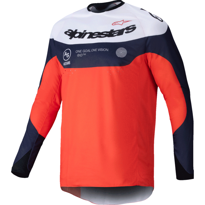 Alpinestars Pro-Dura Long-Sleeve Jersey - Navy/Hot Orange/White