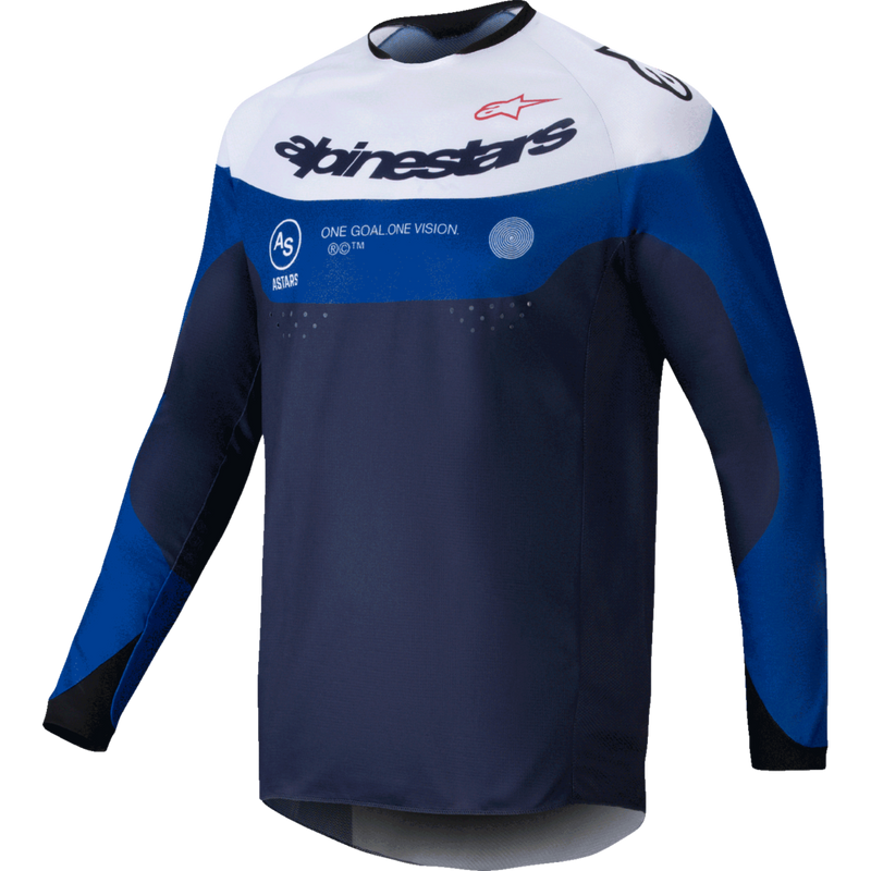 Alpinestars Pro-Dura Long-Sleeve Jersey - Navy/Bright Blue/White
