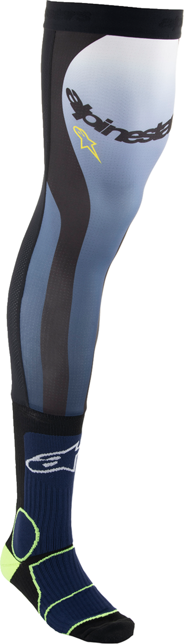 Alpinestars Knee Brace Socks - Navy/Black/Yellow